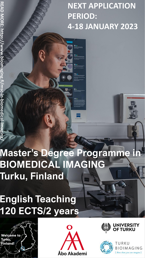 International Master´s Degree Programme in Biomedical Imaging in Turku, Finland